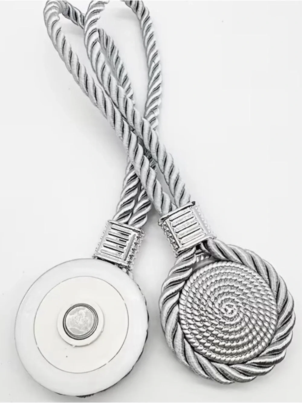 Silver Curtain Tieback set of 2